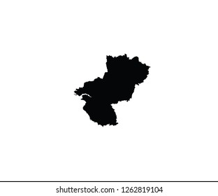 Pays de la Loire outline map country shape France province