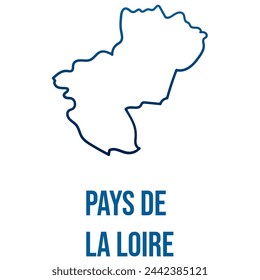 Pays de La Loire simplified abstract map