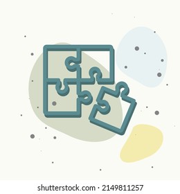 Pazzle icon. pazzle vector icon on multicolored background. Layers grouped for easy editing illustration. For your design.