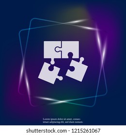 Pazzle neon light icon. Pazzle vector icon. Layers grouped for easy editing illustration. For your design.