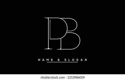 PB,  BP  Abstract  Letters  Logo  Monogram