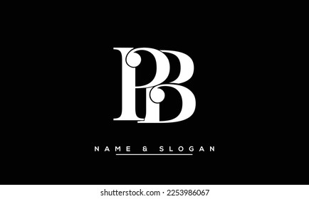 Monograma del logotipo de las letras abstractas de BP