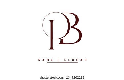 PB,  BP  Abstract  Letters  Logo  Monogram