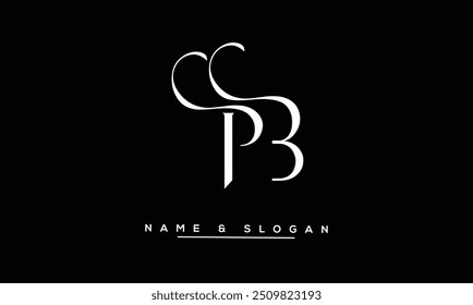 PB, BP Letras abstratas Monograma de logotipo