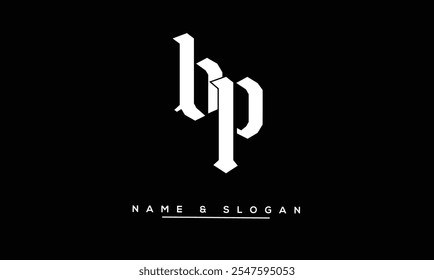 PB, BP Letras Abstractas Logo Monograma