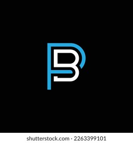 PB or BP abstract outstanding professional business awesome artistic branding company different colors illustration logo