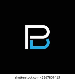 PB or BP abstract outstanding professional business awesome artistic branding company different colors illustration logo