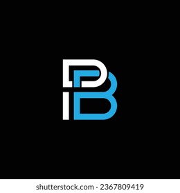 PB or BP abstract outstanding professional business awesome artistic branding company different colors illustration logo