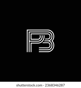 PB or BP abstract outstanding professional business awesome artistic branding company different colors illustration logo