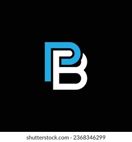 PB or BP abstract outstanding professional business awesome artistic branding company different colors illustration logo