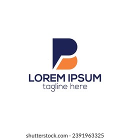 PB, BP initial letter logo design isolated vector template illustration