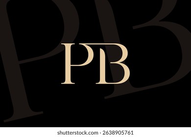 PB or BP letter logo icon design. Classic style luxury initials monogram.