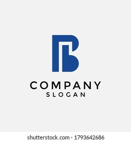 PB or BP lettermark logo. editable and easy to custom