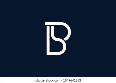 PB BP logo design concept with background. Initial based creative minimal monogram icon letter. Modern luxury alphabet vector design