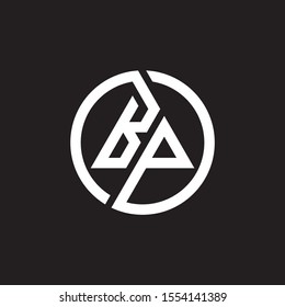 PB OR BP MONOGRAM STYLE UNIQUE VECTOR WHITE LOGO