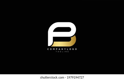 PB BP P AND B Abstract initial monogram letter alphabet logo design