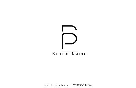 PB BP P B modelo de monograma del logotipo del vector abstracto
