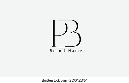 PB BP P B modelo de monograma del logotipo del vector abstracto