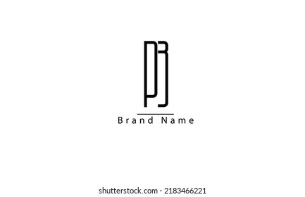 PB BP P B abstract vector logo monogram template