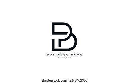 PB, BP, PD, DP, PO, OP, PM, MP, Abstrakte Anfangsbuchstaben Buchstaben Logo-Design