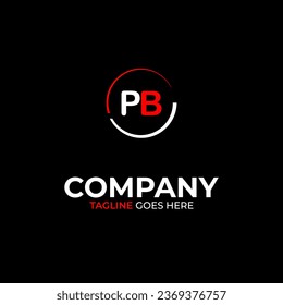 PB creative modern letters logo design template