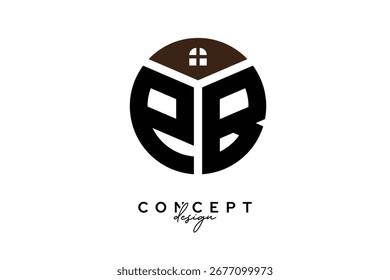 PB Creative Real Estate Monogram Logo Concept Design in Circle Shape