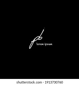 logo manuscrito de pb para identidad