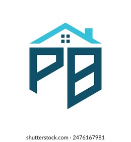 PB House Logo Design Template. Letter PB Logo for Real Estate, Construction or any House Related Business