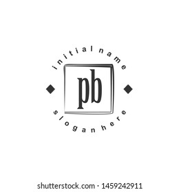 PB Initial beauty monogram logo vector