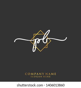 PB Initial handwriting logo template