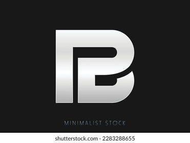 PB Initial Letter Abstract Icon, P Vector Logo Alphabet Monogram, BP Illustration Initial Template letter for Business, PB Company Logo, Luxury Design