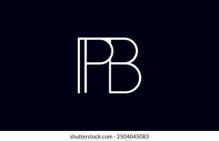 PB initial letter logo design. PB logo design vector in black background.