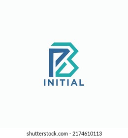 pb initial letter logo template, vector file , text and color is easy to edit