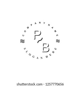 PB Initial logo template vector