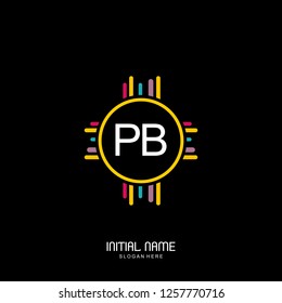 PB Initial logo template vector