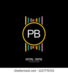 PB Initial logo template vector