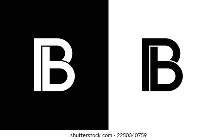 PB initials letters logo icon vector free