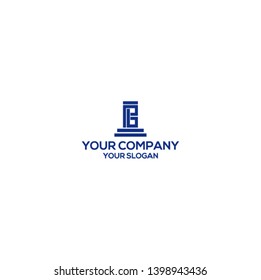 PB law firm logo design vector
