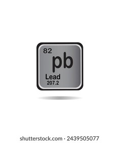 pb lead element, 82 pb lead 207.2 white background