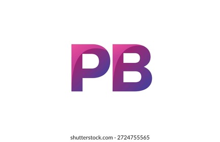 PB Letter Gradient Monogram Logo for Modern Business Branding