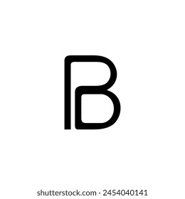 PB letter initial symbol logo design