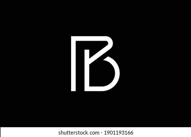 Diseño del logo de la carta PB sobre fondo de lujo. Concepto de logotipo de letras de monograma de BP. Diseño de iconos de PB. Icono de la letra blanca elegante y profesional de BP sobre fondo negro.