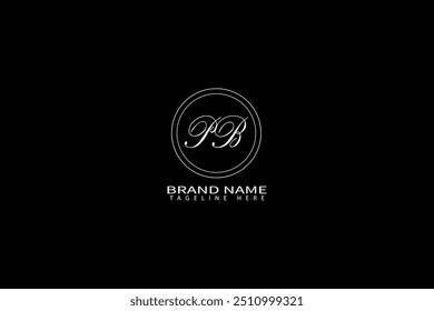PB letter logo design on black background. PB creative initials letter logo concept. PB unique design.