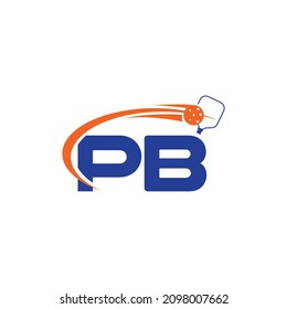 PB letter for logo pickleball sport team. Vector illustration EPS.8 EPS.10