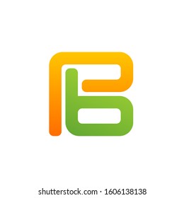 pb logo design simple modern template