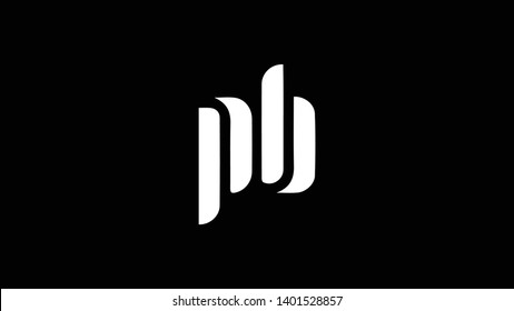 PB logo design template vector minimal design