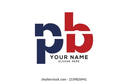 PB Logo Design Template Vector Graphic Branding Element. 
