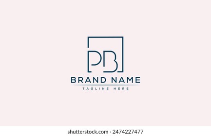 PB logo Design Template Vector Graphic Branding Element.