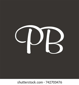 pb logo initial letter design template vector