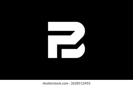PB logo vector initial P B letter design initial concept simple bold black PB icon